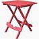 Adams Manufacturing 8500263700 Plastic QuikFold Side Table Cherry Red