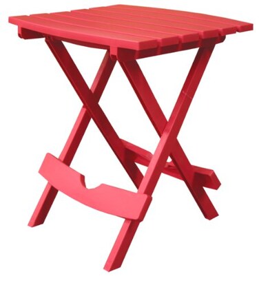 Adams Manufacturing 8500263700 Plastic QuikFold Side Table Cherry Red