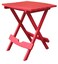 Adams Manufacturing 8500263700 Plastic QuikFold Side Table Cherry Red