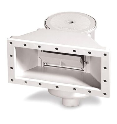 Swim Central HydroTools Assembled WideMouth ThruWall Swimming Pool Skimmer 14 White