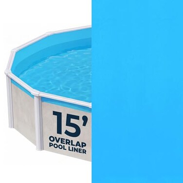 Blue Wave Blue 15ft Round Standard Gauge Overlap Liner 4854in
