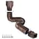 plusgutter Brown 1Pack Rain Gutter Downspout Extensions Flexible Drain Downspout ExtenderDown Spout Drain Extender Gutter Connector Rainwater DrainageExtendable from 21 to 68 Inches