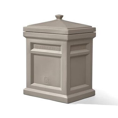Step2 Express Parcel Delivery Box Large Outdoor Package Bin with Lid WeatherResistant Mocha