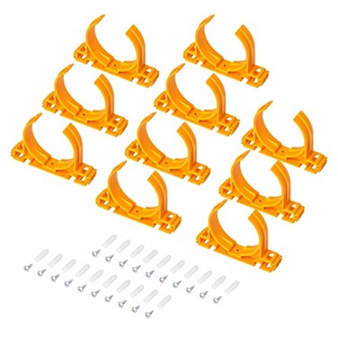 POWERTEC 70342P2 Open Style Hangers for 212 Dust Collection Pipe and Hose with Multi Mounting Options 10 PK