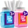 The Candery Cotton Candy Floss Sugar 2Pack Includes 100 Premium Cones Raspberry Blue and Strawberry Plastic Reusable Jars Easy Pour Spout or Scoop Includes Scooper 3 LBS Jars