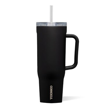 Corkcicle Cruiser Insulated Tumbler Keeps Drinks Cold 20 Hours TripleInsulated Stainless Steel SpillProof Lid Summer Drinkware Gift Keeps Drinks Ice Cold 40 oz Black