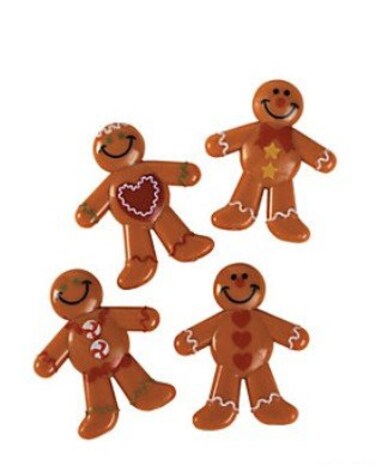 Fun Express Deluxe Holiday Mini Vinyl Gingerbread Men 48 Count