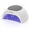 SUNUV UV Light for Gel Nails Polish UV LED Nail Lamp with 4 Timer Settings Auto Sensor Removable Base SUN2C Grey