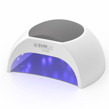 SUNUV UV Light for Gel Nails Polish UV LED Nail Lamp with 4 Timer Settings Auto Sensor Removable Base SUN2C Grey