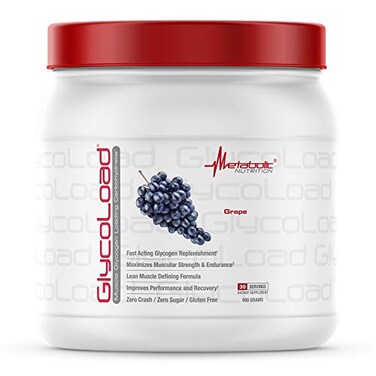 Metabolic Nutrition Glycoload 100 Micronized Cyclic Cluster Dextrin Carbohydrate Powder Muscle Glycogen Loading Carbohydrate Pre Intra Post Workout Supplement Grape 600 gm 30 ser