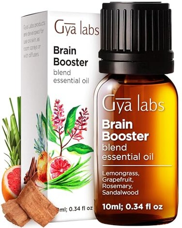 Gya Labs Brain Booster Essential Oils Blends 034 Fl Oz for Diffuser Home Humidifier Aromatherapy and DIY Candle Making Scents