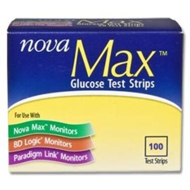 Nova Max Glucose Test Strips Box of 100