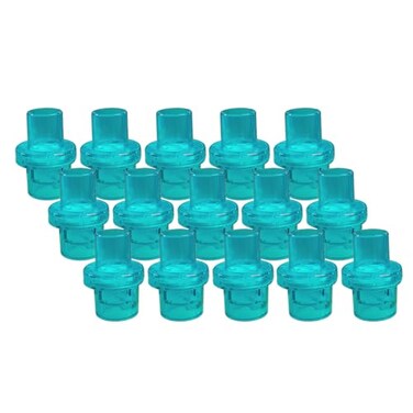 ELYSAID Pack of 100pcs CPR One Way Valves CPR Training Valve Green for Training Mask Individually Wrapped