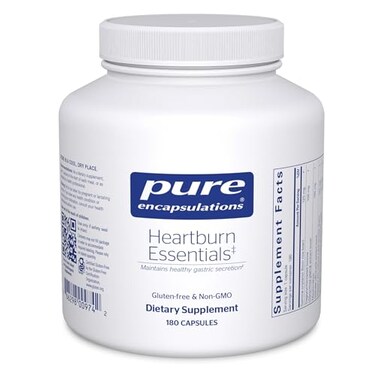Pure Encapsulations Heartburn Essentials Dietary Supplement Helps Decrease Occurrences of Occasional Heartburn Indigestion with Slippery Elm Bark 180 Capsules