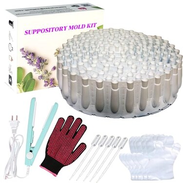 Prnaiev 24mL Empty Suppository Molds Kit 200 PCS for DIY Use