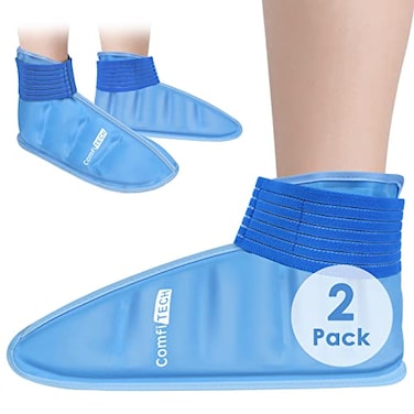 Comfitech ComfiTECH Foot Ice Pack Wrap for Feet Cooling Boot for Ankle Cold Heel Pad for Plantar Medium
