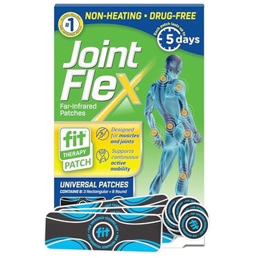 JointFlex FIT Therapy Far Infrared Universal Patch Supports Continuous Active Mobility for Muscles Joints up to 5 DaysPatch Water Resistant NonHeating DrugFree 9ct 3 Rectangular6 Round