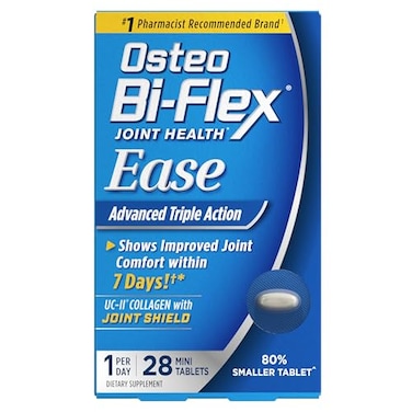 Osteo Bi-Flex Osteo BiFlex Ease Mini Tablet Triple Action UCII Collagen Supplement with Vitamin D Improve Joint Function Strength Flexibility Mobility 28 Mini Tabs