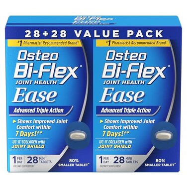 Osteo Bi-Flex Osteo BiFlex Ease Mini Tablet Triple Action UCII Collagen Supplement with Vitamin D Improve Joint Function Strength Flexibility Mobility 28 Mini Tabs 2 Pack
