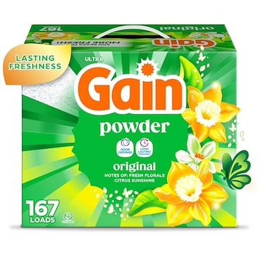 Gain Powder Laundry Detergent Original Scent 167 Loads 154 OZ