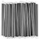 Zmaxqii Individually Wrapped 100 Pcs Disposable Jumbo Smoothie Straws Widemouthed Black Milkshakes Plastic Drinking Straws 945 Long and 043 Diameter BPA FREE