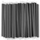 Zmaxqii Individually Wrapped 100 Pcs Disposable Jumbo Smoothie Straws Widemouthed Black Milkshakes Plastic Drinking Straws 945 Long and 043 Diameter BPA FREE