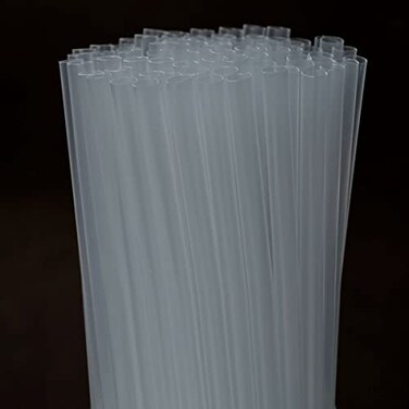 CVNDKN Clear Straws200 Pcs Long Disposable Plastic Drinking Straws 023diameter and 102longClear