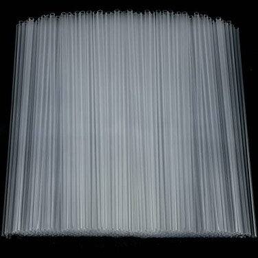 CVNDKN Clear Straws300 Pcs Long Disposable Plastic Drinking Straws 023diameter and 102longClear