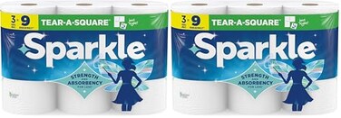 SPARKLE Sparkle Paper Towels 3 Triple Rolls Pack of 2 PickASize