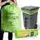 GreFusion Compostable 36 gallon Trash Bags Extra Thick 128 Mills Compost 36 Gal Trash Bags Kitchen Tall Garbage Bags Compostable Lawn Leaf Yard Waste bagsASTM D6400Bpi Certified
