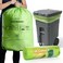 GreFusion Compostable 36 gallon Trash Bags Extra Thick 128 Mills Compost 36 Gal Trash Bags Kitchen Tall Garbage Bags Compostable Lawn Leaf Yard Waste bagsASTM D6400Bpi Certified