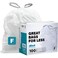 Plasticplace Custom Fit Trash Bags Compatible with simplehuman Code F 100 Count White Drawstring Garbage Liners 65 Gallon 25 Liters 2175 x 20