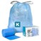 Plasticplace Custom Fit Trash Bags Compatible with simplehuman Code K 50 Count Tinted Blue Drawstring Garbage Liners 10 Gallon 38 Liters 24 x 28
