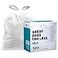 Plasticplace Custom Fit Trash Bags Compatible with Simplehuman Code L 100 Count White Drawstring Garbage Liners 48 Gallon 18 Liters 1675 x 245