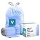 Plasticplace Custom Fit Trash Bags Compatible with simplehuman Code V 200 Count Tinted Blue Drawstring Garbage Liners 4248 Gallon 145 x 28