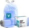 Plasticplace Custom Fit Trash Bags Compatible with simplehuman Code V 100 Count Tinted Blue Drawstring Garbage Liners 4248 Gallon 159182 Liters 145 x 275