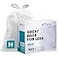 Plasticplace Trash Bags Compatible with Simplehuman Code H 89 Gallon Trash Can Liners White Drawstring Garbage Bags 100 Count Heavy Duty
