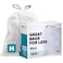 Plasticplace Trash Bags Compatible with Simplehuman Code H 89 Gallon Trash Can Liners White Drawstring Garbage Bags 100 Count Heavy Duty