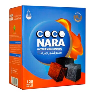 CocoNara Hookah Shisha Natural Charcoals 120 Count
