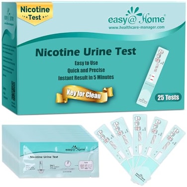Easy@Home EasyHome 25 Pack Nicotine Urine Test Strips Kit Sensitive Rapid Testing Detection 200 ngmL ECOT114