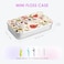 Gerkia 2Pack Travel Floss Picks Case Refillable Portable Floss Pick Holder and Dispenser Small Tin Box Containers