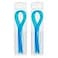 WLLHYF Dental Floss Threader Multifunctional Nylon Loop Design for Your Teeth Deep Clean Floss for Braces Bridges Implants 100 Count 2 Pack Blue