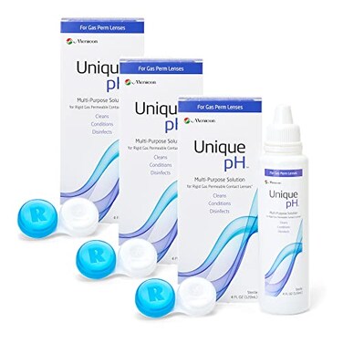 Menicon Unique pH MultiPurpose Solution with RGP Lens Case4 Fluid Ounce each 3 Pack