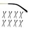 OPUGIT 8 Pairs Eyeglass End Tips Ear Sock Pieces AntiSlip Tube Replacement Tips Silicone for Thin Metal Eyeglass Legs Black