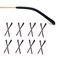 OPUGIT 8 Pairs Eyeglass End Tips Ear Sock Pieces AntiSlip Tube Replacement Tips Silicone for Thin Metal Eyeglass Legs Black