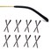 OPUGIT 8 Pairs Eyeglass End Tips Ear Sock Pieces AntiSlip Tube Replacement Tips Silicone for Thin Metal Eyeglass Legs Black