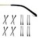 OPUGIT 8 Pairs Eyeglass End Tips Ear Sock Pieces AntiSlip Tube Replacement Tips Silicone for Thin Metal Eyeglass Legs 4 Black4 Gray