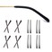 OPUGIT 8 Pairs Eyeglass End Tips Ear Sock Pieces AntiSlip Tube Replacement Tips Silicone for Thin Metal Eyeglass Legs 4 Black4 Gray