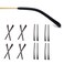OPUGIT 8 Pairs Eyeglass End Tips Ear Sock Pieces AntiSlip Tube Replacement Tips Silicone for Thin Metal Eyeglass Legs 4 Black4 Gray