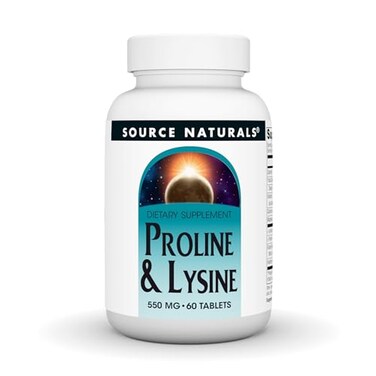 Source Naturals LProline LLysine 550mg 60 Tablets